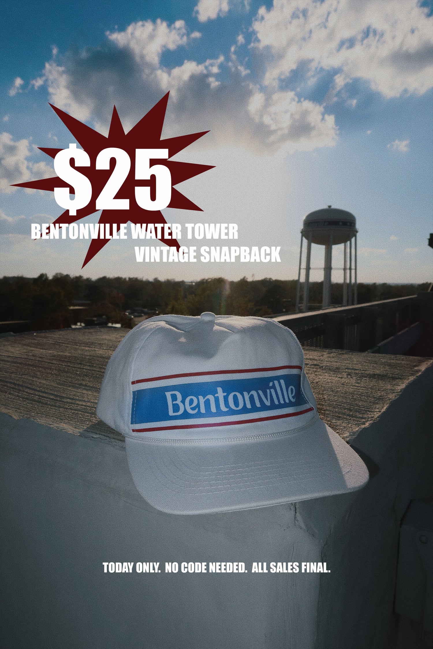 Bentonville Water Tower Vintage Snapback