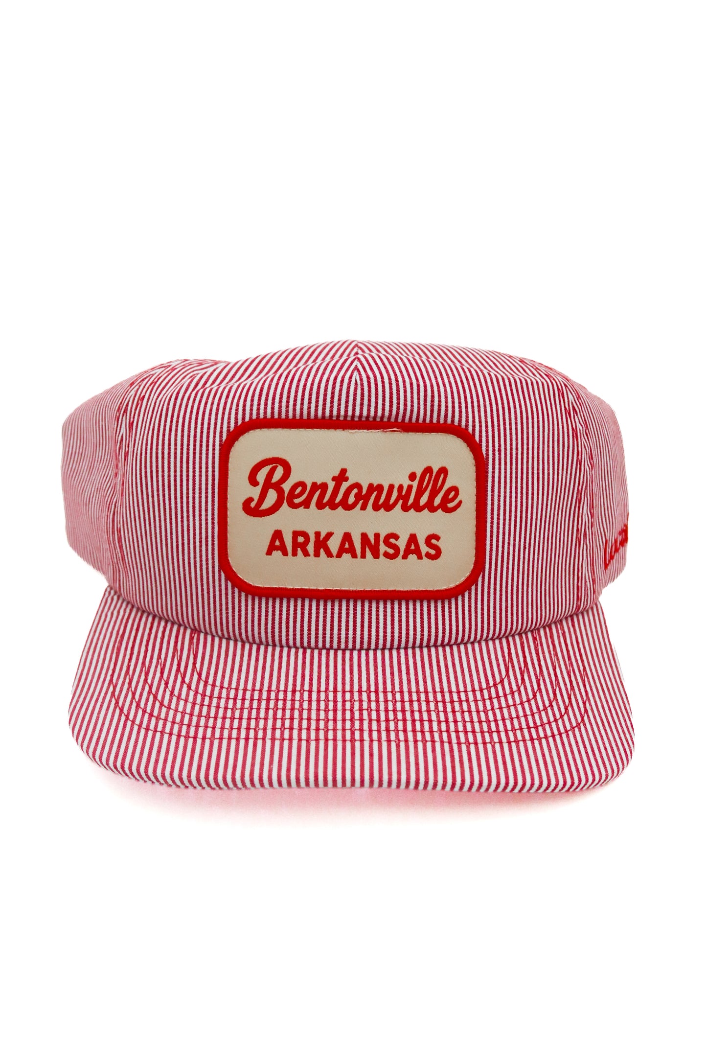 Bentonville, Arkansas Vintage Utility Snapback in Red Pinstripe