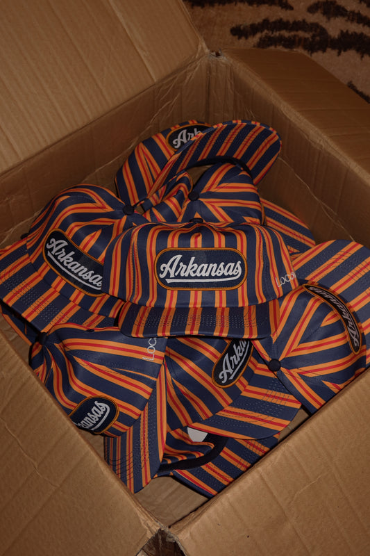 Arkansas Retro Stripe Snapback