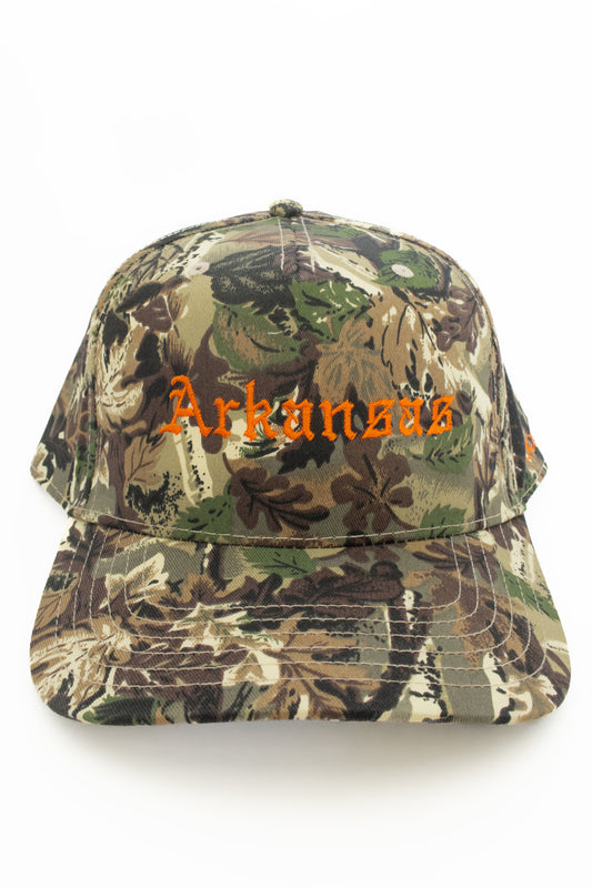 Arkansas Gothic Camo Snapback